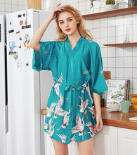Load image into Gallery viewer, Ladies' Sexy Rayon Short Robe Women Elegant Print