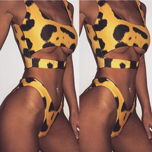 Load image into Gallery viewer, New Style Women Buckle Leopard Bikini Push-Up