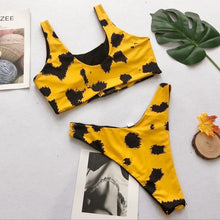 Load image into Gallery viewer, New Style Women Buckle Leopard Bikini Push-Up