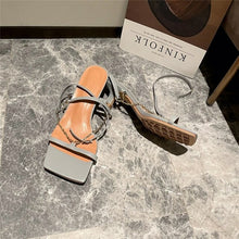 Load image into Gallery viewer, New Summer Chains Narrow Band Sandals For Girls Women Sexy Kitten Heel - Sophornlilly