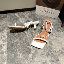 Load image into Gallery viewer, New Summer Chains Narrow Band Sandals For Girls Women Sexy Kitten Heel - Sophornlilly