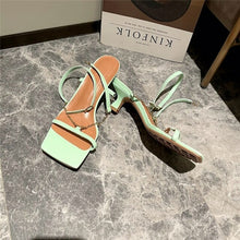 Load image into Gallery viewer, New Summer Chains Narrow Band Sandals For Girls Women Sexy Kitten Heel - Sophornlilly