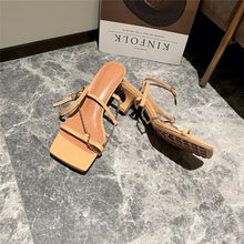 Load image into Gallery viewer, New Summer Chains Narrow Band Sandals For Girls Women Sexy Kitten Heel - Sophornlilly