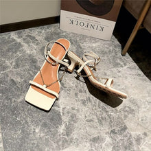 Load image into Gallery viewer, New Summer Chains Narrow Band Sandals For Girls Women Sexy Kitten Heel - Sophornlilly