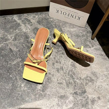 Load image into Gallery viewer, New Summer Chains Narrow Band Sandals For Girls Women Sexy Kitten Heel - Sophornlilly