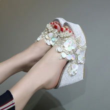 Load image into Gallery viewer, Wedge Sandals Platform Flower Decoration
