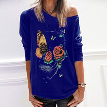 Load image into Gallery viewer, New Summer Printed Butterfly Flower Round Neck Hipster Loose Long
