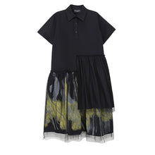 Load image into Gallery viewer, New Summer Woman Vintage Black Long Printed Dress