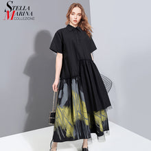 Load image into Gallery viewer, New Summer Woman Vintage Black Long Printed Dress