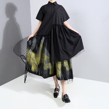 Load image into Gallery viewer, New Summer Woman Vintage Black Long Printed Dress