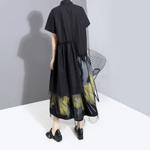 Load image into Gallery viewer, New Summer Woman Vintage Black Long Printed Dress