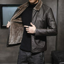 Load image into Gallery viewer, New Thick Leather Jacket Mens Winter Autumn Men's Jacket Fashion Faux