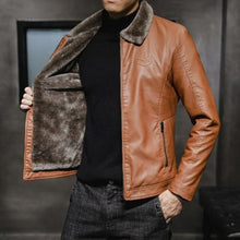 Load image into Gallery viewer, New Thick Leather Jacket Mens Winter Autumn Men's Jacket Fashion Faux