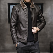 Load image into Gallery viewer, New Thick Leather Jacket Mens Winter Autumn Men's Jacket Fashion Faux