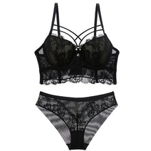 Load image into Gallery viewer, New Top Sexy Underwear Set Green Bras Cotton Brassiere Women Lingerie