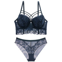 Load image into Gallery viewer, New Top Sexy Underwear Set Green Bras Cotton Brassiere Women Lingerie