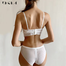 Load image into Gallery viewer, New Top Sexy Underwear Set Green Bras Cotton Brassiere Women Lingerie
