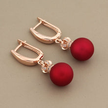 Load image into Gallery viewer, New Trend Exclusive Crown Design 585 Rose Gold Color Drop Earrings