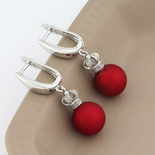 Load image into Gallery viewer, New Trend Exclusive Crown Design 585 Rose Gold Color Drop Earrings