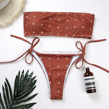 Load image into Gallery viewer, New Women Bandage Print Padded Bra Beach Halter