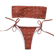 Load image into Gallery viewer, New Women Bandage Print Padded Bra Beach Halter