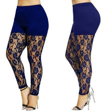 Load image into Gallery viewer, Casual Skinny Pants Leggings Fashion Patchwork Print Mesh