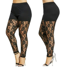 Load image into Gallery viewer, Casual Skinny Pants Leggings Fashion Patchwork Print Mesh