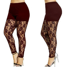 Load image into Gallery viewer, Casual Skinny Pants Leggings Fashion Patchwork Print Mesh