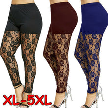 Load image into Gallery viewer, Casual Skinny Pants Leggings Fashion Patchwork Print Mesh