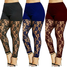 Load image into Gallery viewer, Casual Skinny Pants Leggings Fashion Patchwork Print Mesh