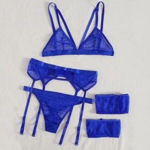 Load image into Gallery viewer, New Women Sexy lingerie set No Steel Ring Wire Free Bra Lace Garter