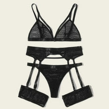 Load image into Gallery viewer, New Women Sexy lingerie set No Steel Ring Wire Free Bra Lace Garter