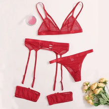 Load image into Gallery viewer, New Women Sexy lingerie set No Steel Ring Wire Free Bra Lace Garter