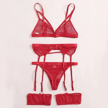 Load image into Gallery viewer, New Women Sexy lingerie set No Steel Ring Wire Free Bra Lace Garter