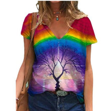 Load image into Gallery viewer, Summer T Shirt Casual Abstract Painting