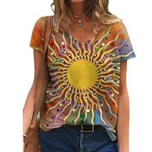 Load image into Gallery viewer, Summer T Shirt Casual Abstract Painting