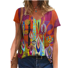 Load image into Gallery viewer, Summer T Shirt Casual Abstract Painting