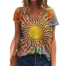 Load image into Gallery viewer, Summer T Shirt Casual Abstract Painting