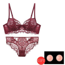 Load image into Gallery viewer, New Women Ultra Thin Sexy Transparent Bra And Panty Set Lingerie