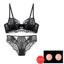 Load image into Gallery viewer, New Women Ultra Thin Sexy Transparent Bra And Panty Set Lingerie