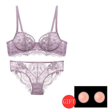 Load image into Gallery viewer, New Women Ultra Thin Sexy Transparent Bra And Panty Set Lingerie