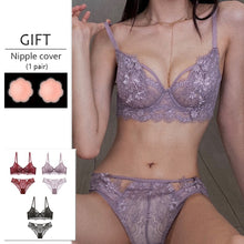 Load image into Gallery viewer, New Women Ultra Thin Sexy Transparent Bra And Panty Set Lingerie