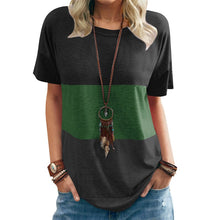 Load image into Gallery viewer, New Women's Spring and Summer Fashion Color Matching Round Neck Loose