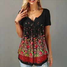 Load image into Gallery viewer, New Women&#39;s Summer Plus Size Printed Casual T Shirt Short Sleeve
