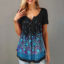 Load image into Gallery viewer, New Women&#39;s Summer Plus Size Printed Casual T Shirt Short Sleeve