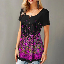 Load image into Gallery viewer, New Women&#39;s Summer Plus Size Printed Casual T Shirt Short Sleeve