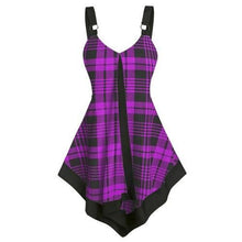 Load image into Gallery viewer, New Womens Fashion Plaid Tank Tops Ladies Sexy Cami Swing Vest Summer - Sophornlilly