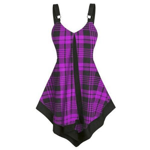 New Womens Fashion Plaid Tank Tops Ladies Sexy Cami Swing Vest Summer - Sophornlilly