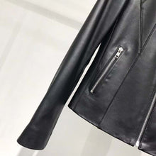 Load image into Gallery viewer, New arrival women's genuine leather jacket slim clothing o neck coat