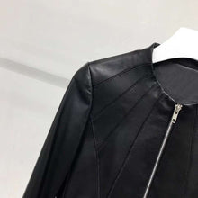 Load image into Gallery viewer, New arrival women's genuine leather jacket slim clothing o neck coat